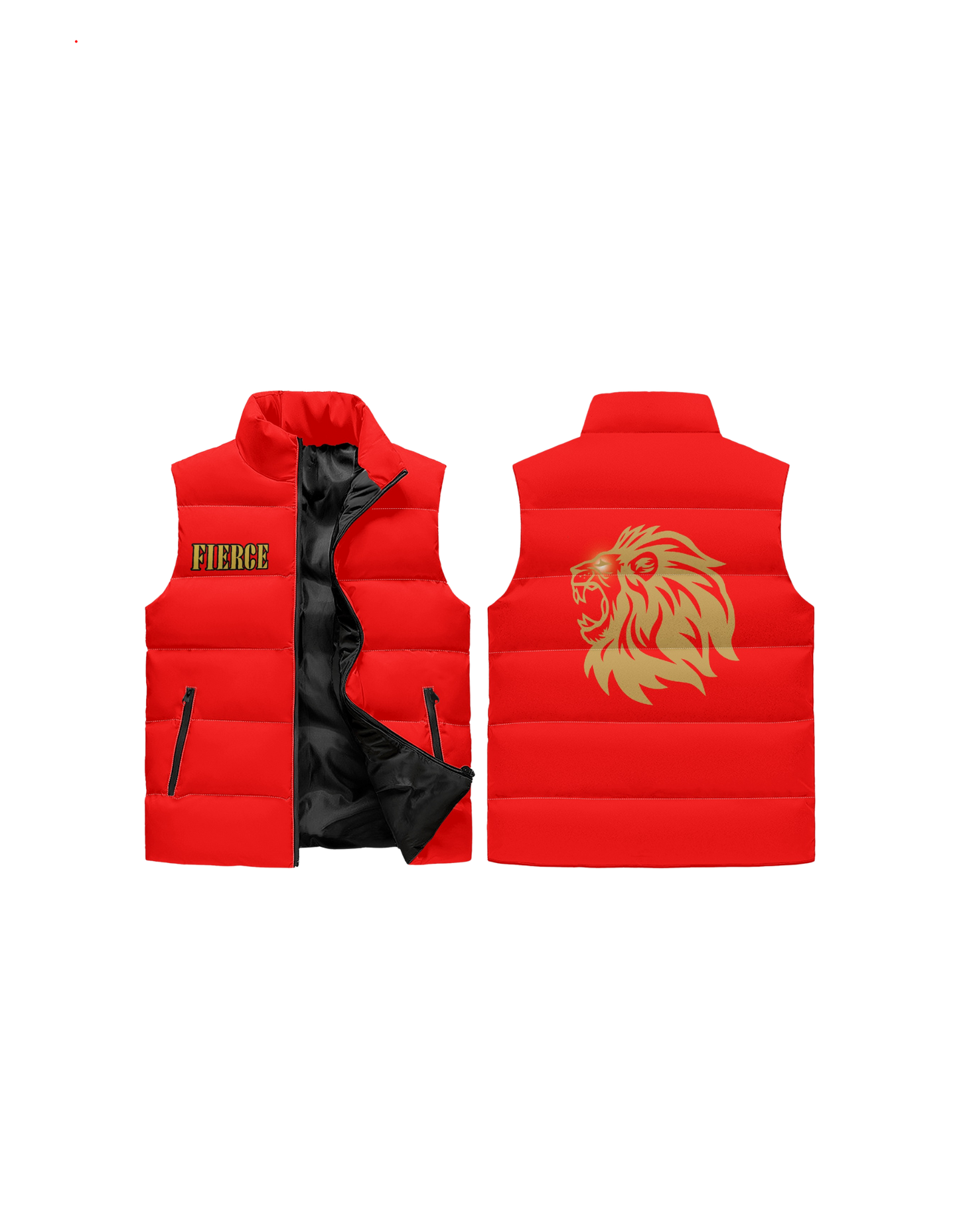 The Lion’s Power Puffer Vest – Unisex Strength. Street-Ready Warmth.