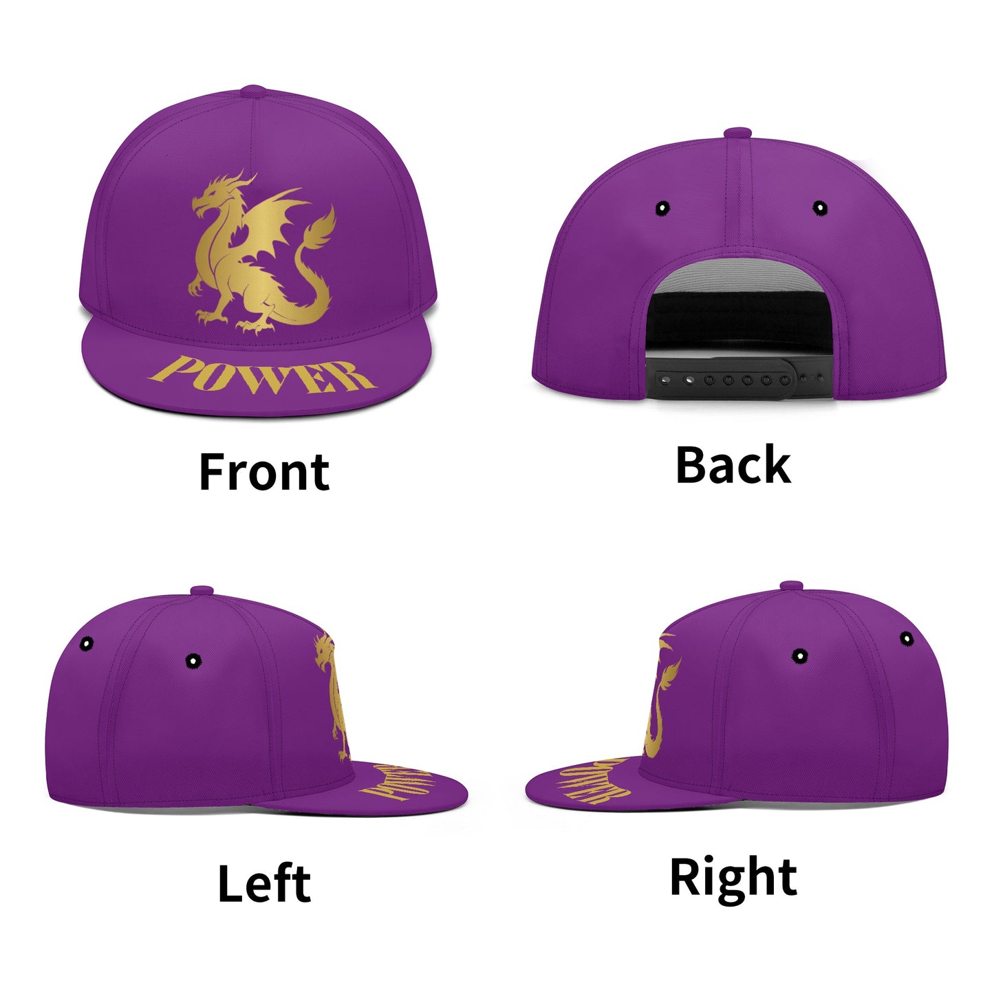The Power of the Dragon Snapback – Purple Flame. Legend Unleashed.