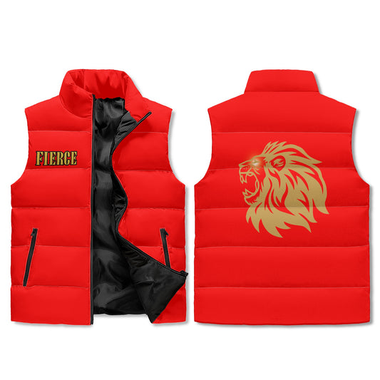 The Lion’s Power Puffer Vest – Unisex Strength. Street-Ready Warmth.
