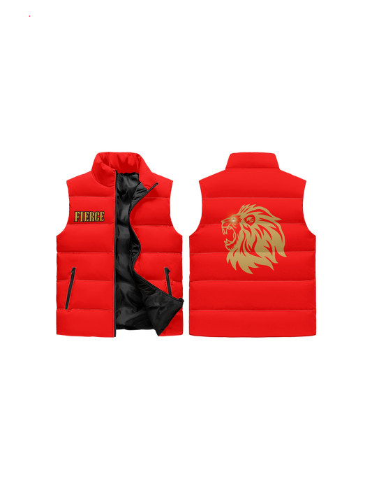 The Lion’s Power Puffer Vest – Unisex Strength. Street-Ready Warmth.